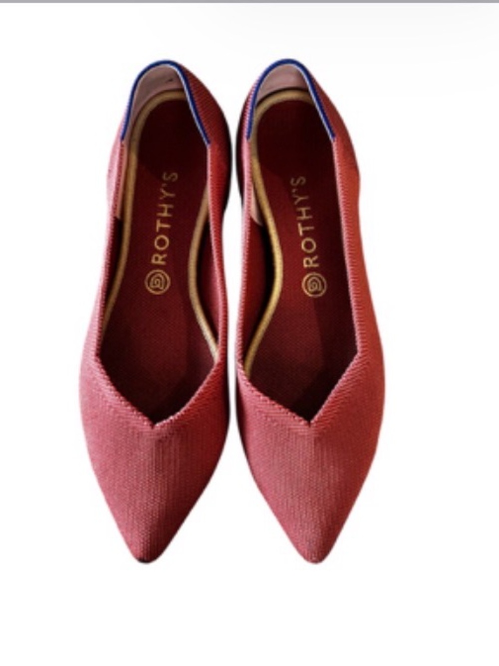 Rothy's The Point Copper Pink Pointed Toe Knit Flats Size 11 Rare Retired - Picture 2 of 10